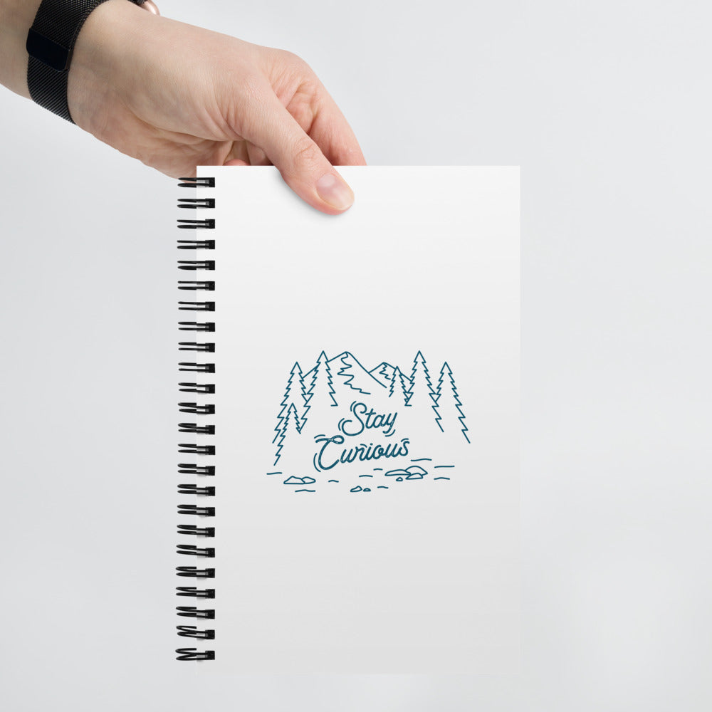 Stay Curious Mountain Spiral Notebook